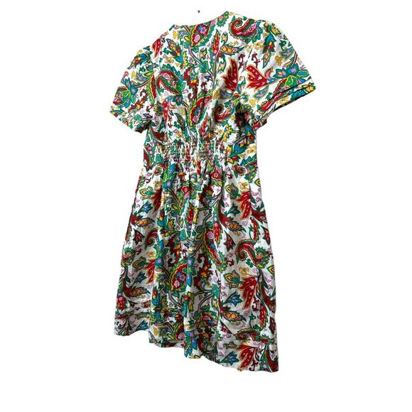 NWT Boden Eve Linen Paisley Azure Print Short Dress Size 4P - Picture 9 of 11